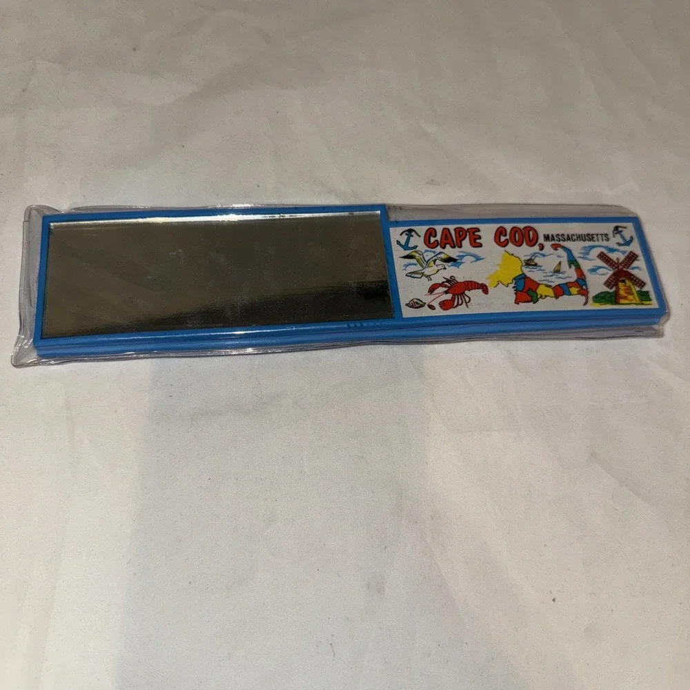 Vintage Cape Cod‎ Massachusetts comb and mirror souvenir Set